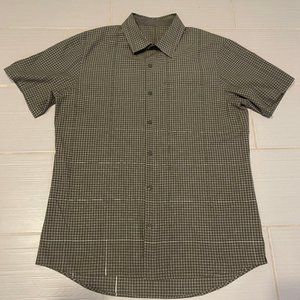 Lululemon Grid Light SS Shirt (Green/Reflective, Size Large)